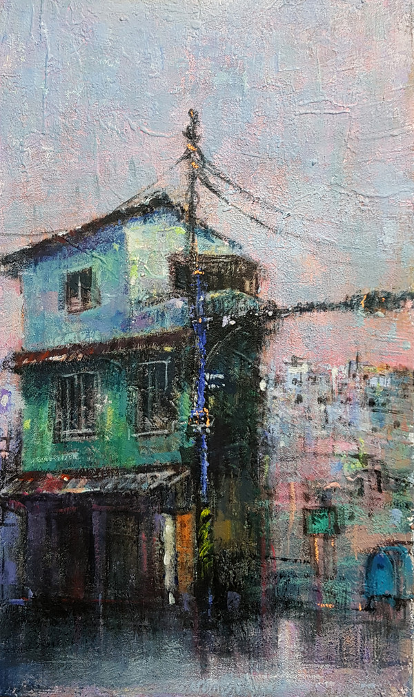 도시의 기억_가오슝 27.5×64(cm) Acrylic on canvas, 2019