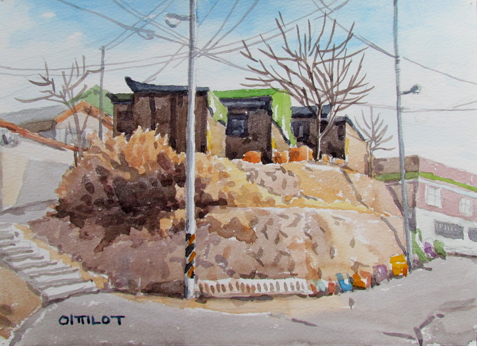 옛집으로 가는 길 /36×26(cm)  watercolor on paper, 2013