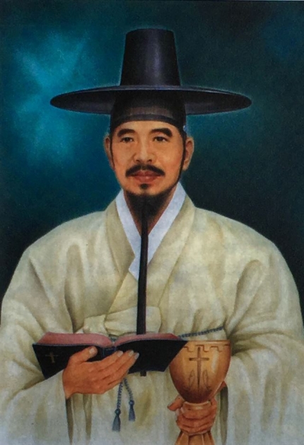 윤우일 초상. 1789년 이승훈의 밀사로 북경 남당에 갔을 때 궁정화가로 활동한 빠지 수사가 그렸다.