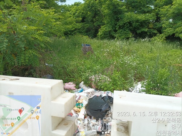 미단시티에 쓰레기와 폐기물들 미관을 찌푸리다