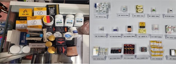 인천시 특별사법경찰이 압수한 가짜 발기부전치료제(자료제공=인천시)