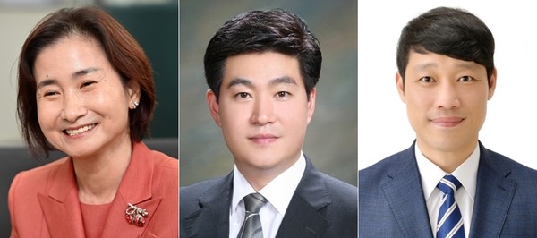 (왼쪽부터) 이행숙 전 인천시 문화복지정무부시장, 박세훈 정 인천시 정무특보, 이용창 인천시의원.