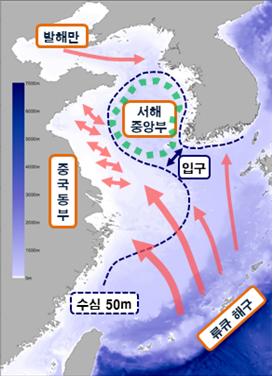 북동측 류쿠 해구에서 규모 9.2의 지진이 발생할 경우 한반도 영향 범위(자료제공=인천시)