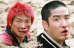 출처: 코리아필름, 영화 구타유발자, 2006. 똘마니 브라더스 , 홍배 & 원룡 (정경호/신현탁)