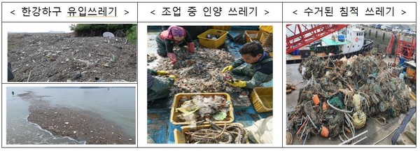 각종 해양쓰레기(자료제공=인천시)