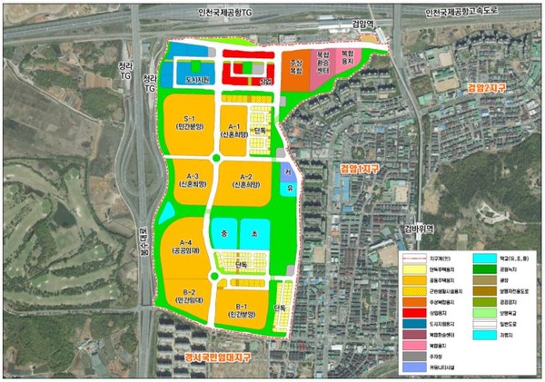 검암역세권 공공주택지구 토지이용계획(자료제공=iH공사)